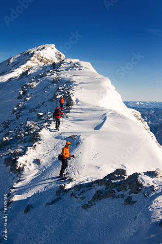 Climbers on the ascent