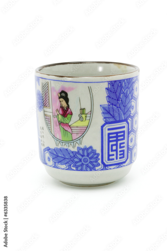 Traditional Chinese tea cup on white background Traditional Chinese tea cup on white background