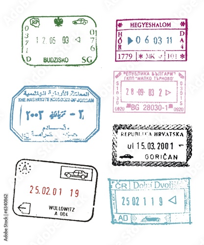 Passport stamps