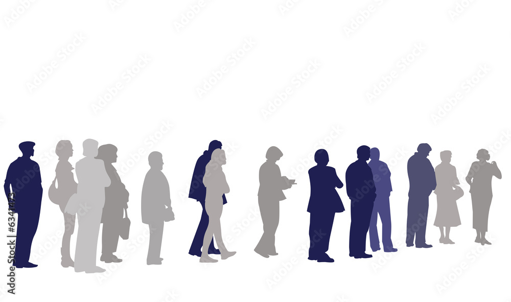 people waiting in line silhouettes people waiting in line silhouettes