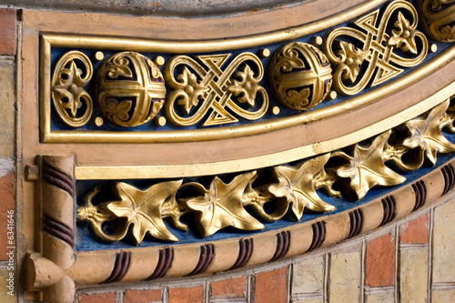 Gold ornament's details useful for background