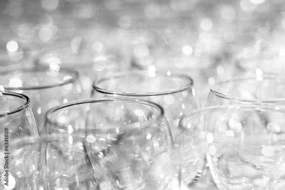 Verres de vins alignés Verres de vins alignés