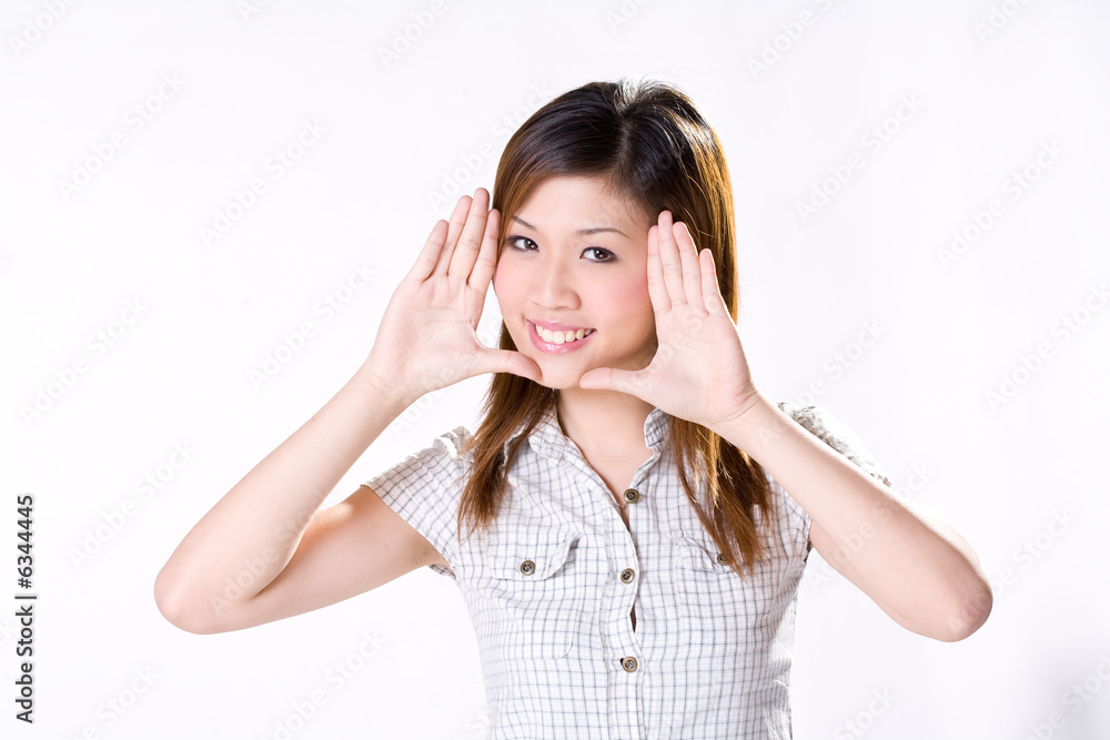 expressive girl with palm out on her face expressive girl with palm out on her face