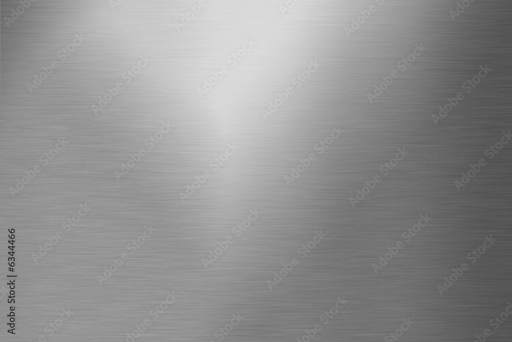 Brushed metal plate with reflected light