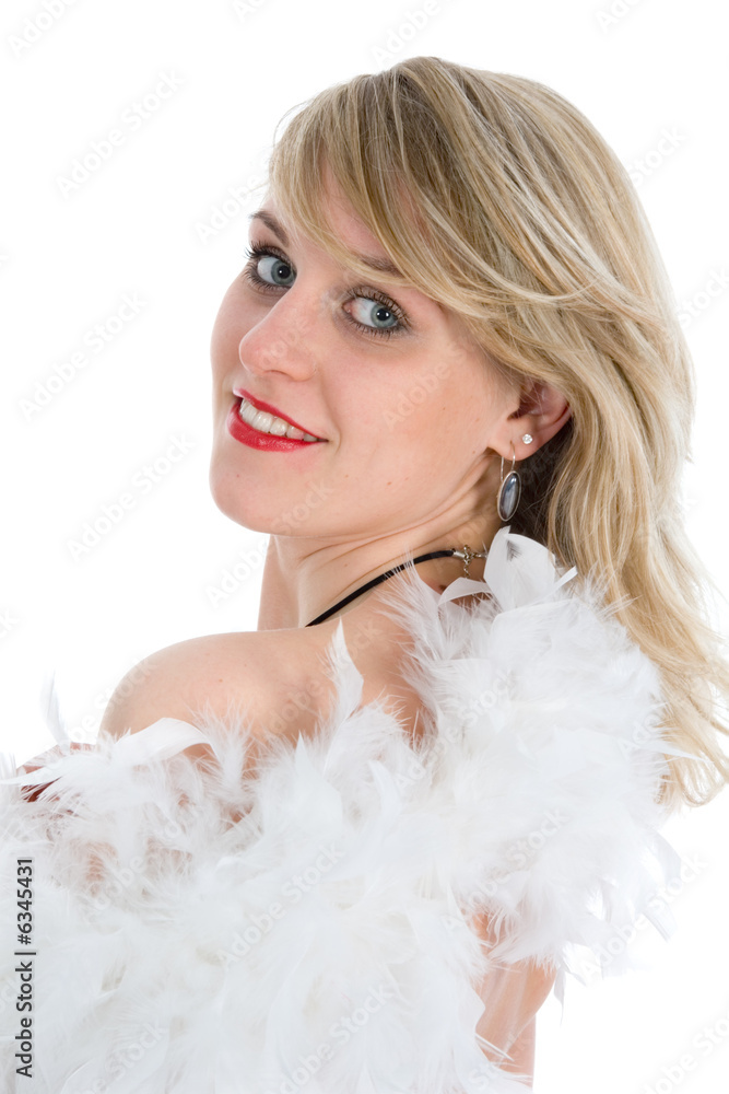 Beautiful sexual girl on white background Beautiful sexual girl on white background
