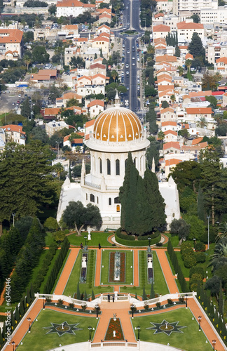 The Bahai Shrine,the terraced gardens