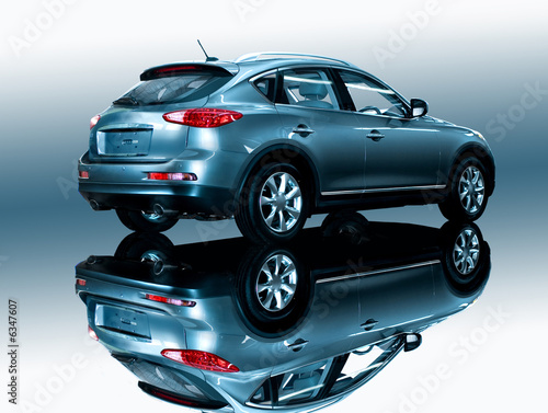 car on a mirror