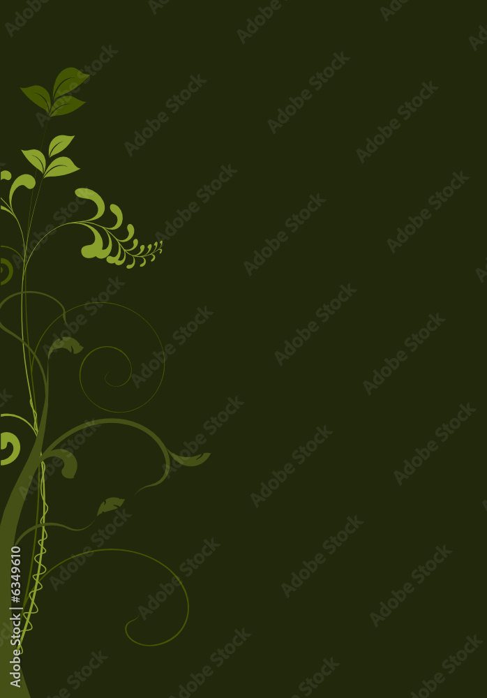 vecteur série - floral design - plante en courbes vectorielles vecteur série - floral design - plante en courbes vectorielles