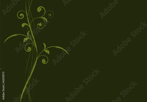 vecteur série - floral design - plante en courbes vectorielles