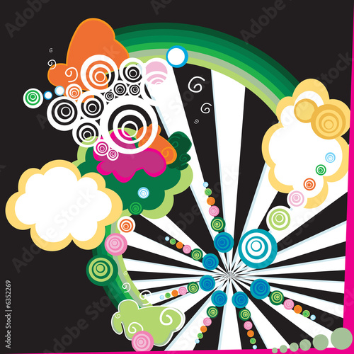 retro style abstract design...
