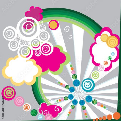retro style abstract design...