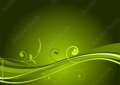 vecteur série - floral design - plante en courbes vectorielles