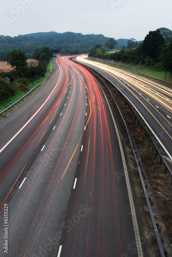 White and red light trails from long exposure photo off M6