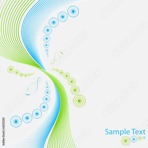 Lined background with cheery circles and floral design