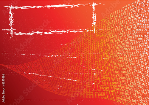 Abstract orange background. Label. Grunge. Illustration.