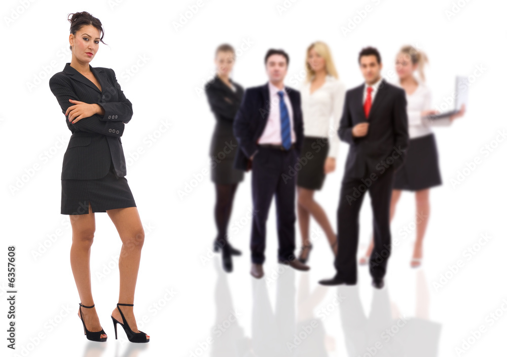 business teamwork concept with businesswoman and business people business teamwork concept with businesswoman and business people