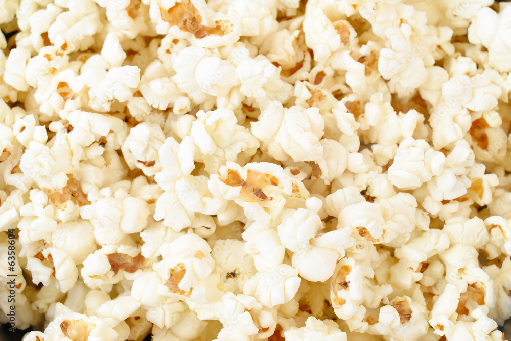 White Popcorn Background - Abstract Photo .
