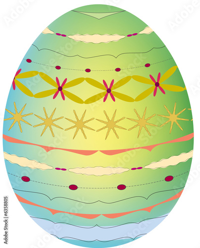 illustration of easter decorative egg