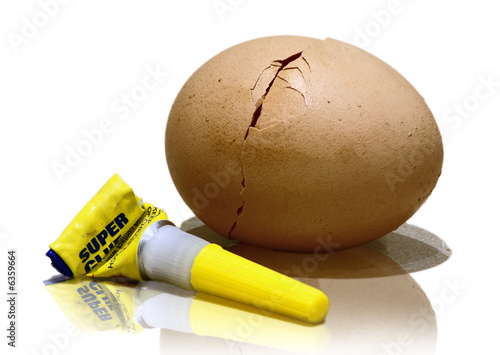 Glued egg