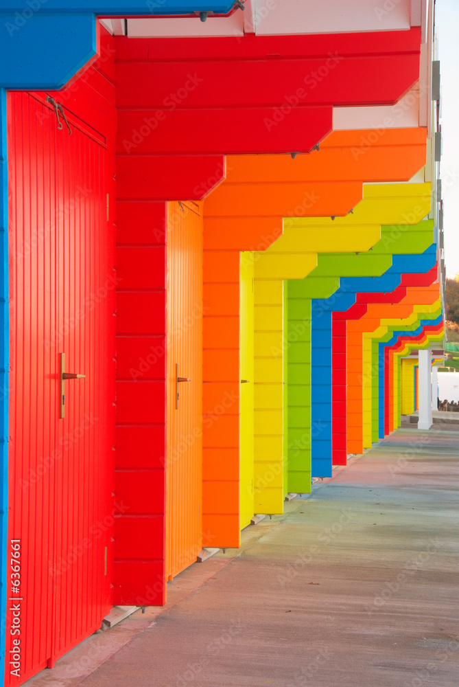 Beach huts at Scarborough North Bay, Beach huts at Scarborough North Bay,