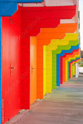 Beach huts at Scarborough North Bay, 