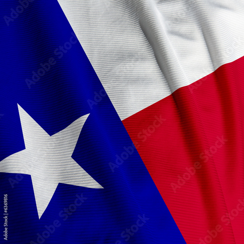 Closeup of the flag of Texas, square image