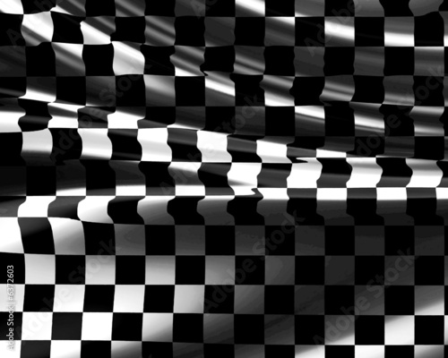 Checkered flag waving in the wind © Argus