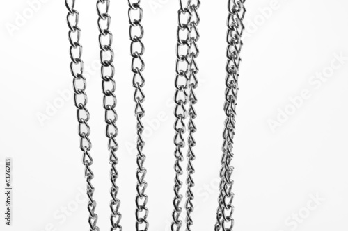 chain links on the white background