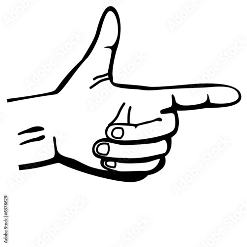 black and white hand gun