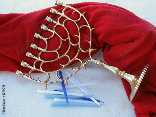 Menorah and candles