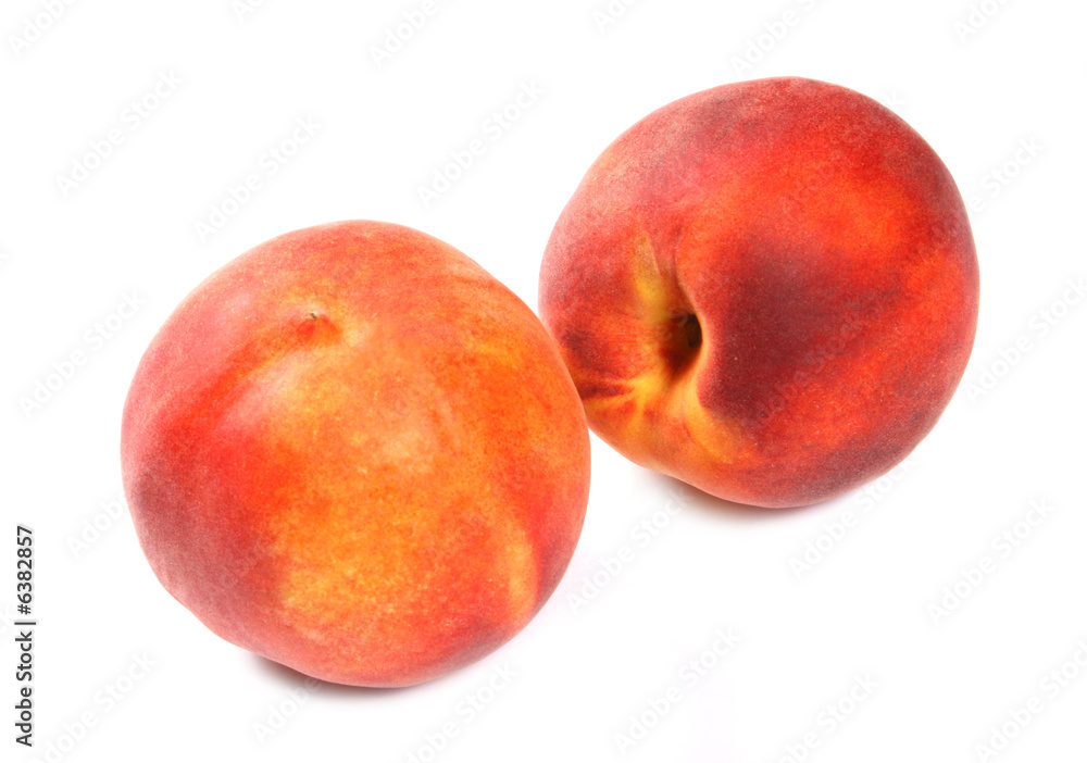 Peaches isolated on white background Peaches isolated on white background