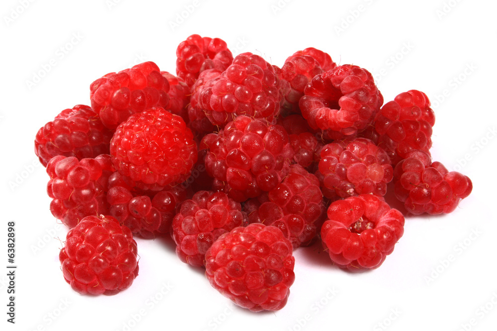 Raspberries; Objects on white background Raspberries; Objects on white background