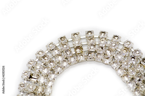 Close-up of diamond bracelet