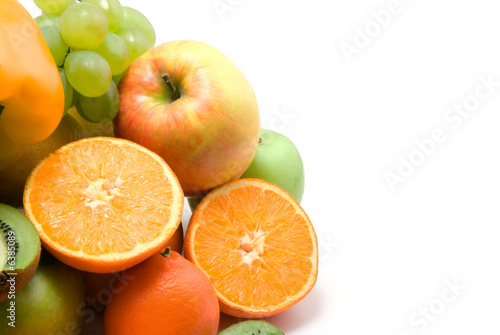 fruits on white background  isolated