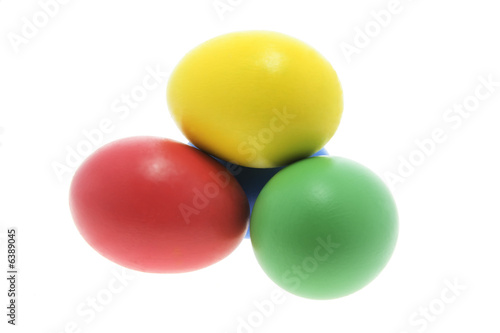 Easter Eggs with White Background