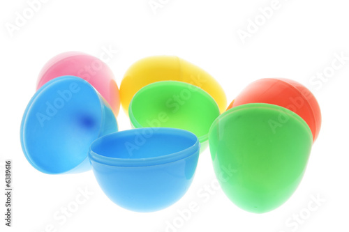 Easter Eggs on White Background