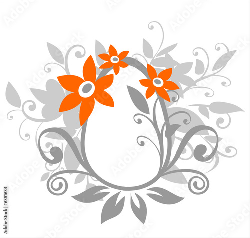 flowers and easter egg