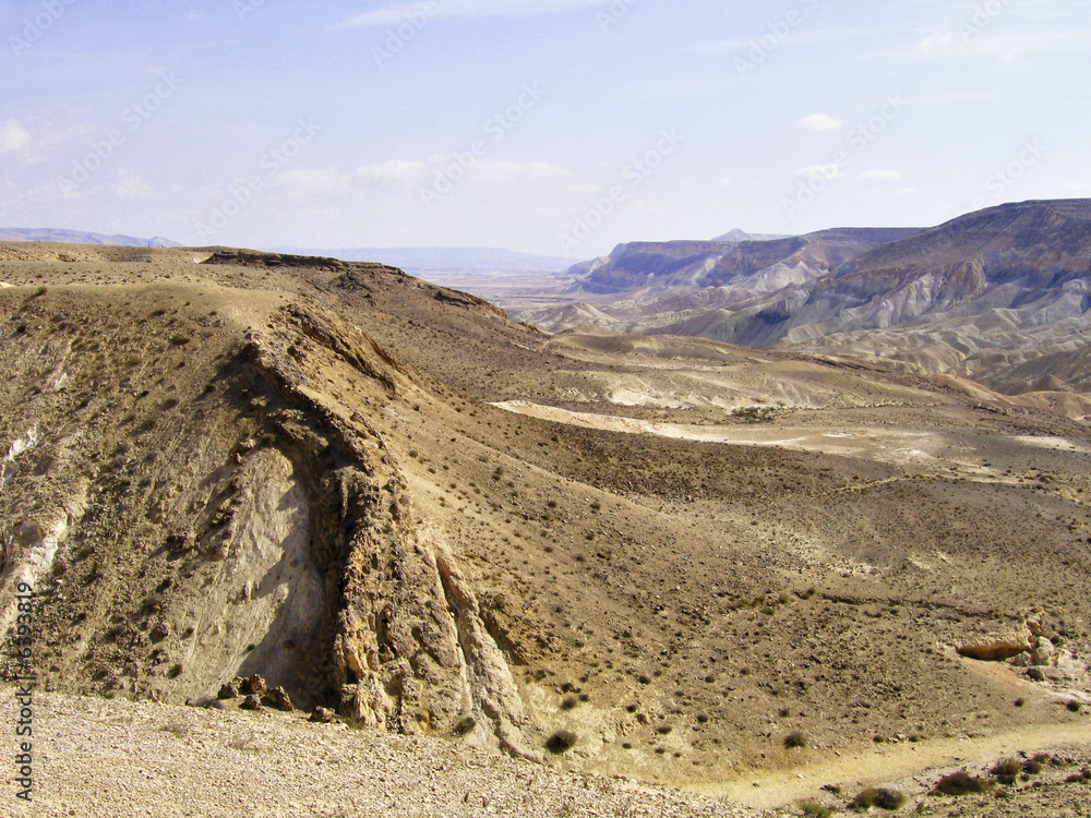 Rough mountains landscape of the Israeli Negev Desert