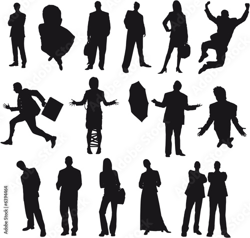 silhouettes business en action - vie au bureau