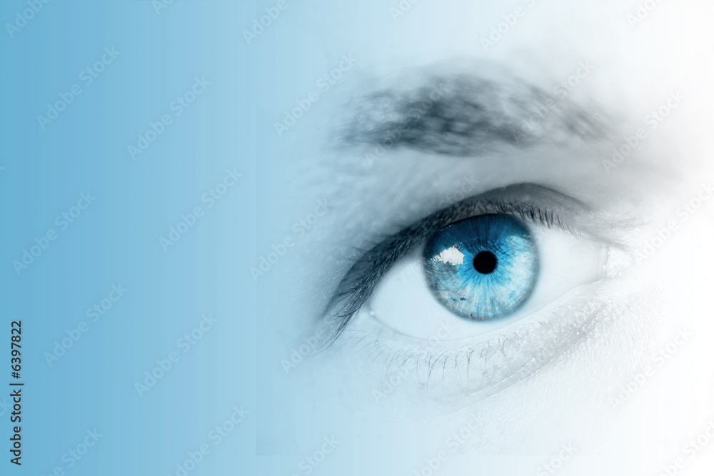 Fototapeta premium Blue eye background