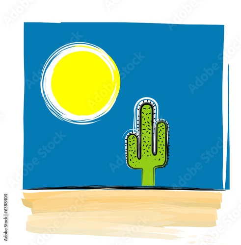 Cactus in desert