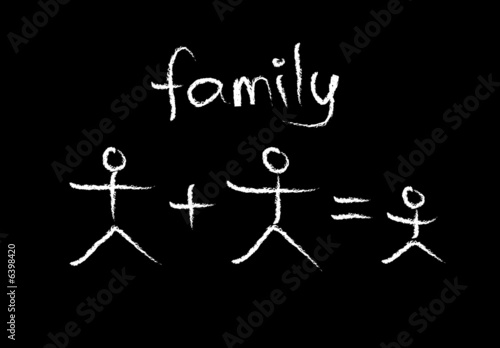 Family chalkboard illustration