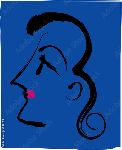 Woman's face illustration