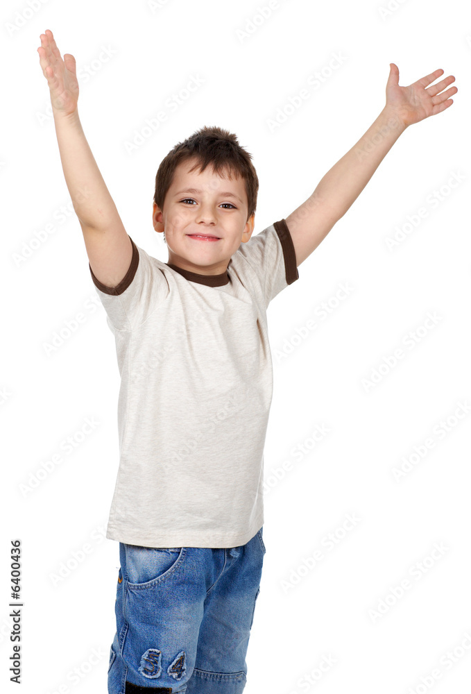 Funny smiling boy. Isolated over white background. Funny smiling boy. Isolated over white background.