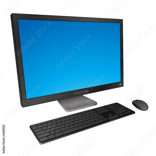 Ordinateur avec clavier et souris