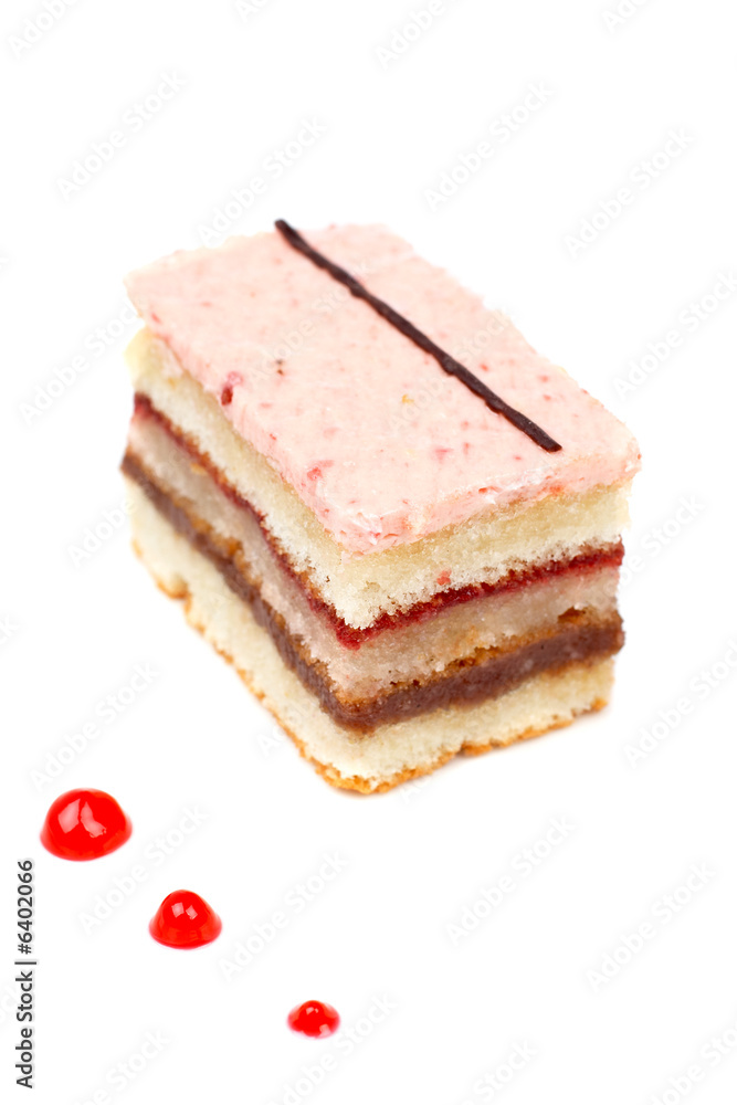 Delicious cake with soft shadow on white plate. Shallow DOF Delicious cake with soft shadow on white plate. Shallow DOF