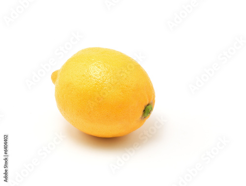 fresh lemon on white background