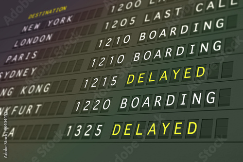 Flight timetable - delayed