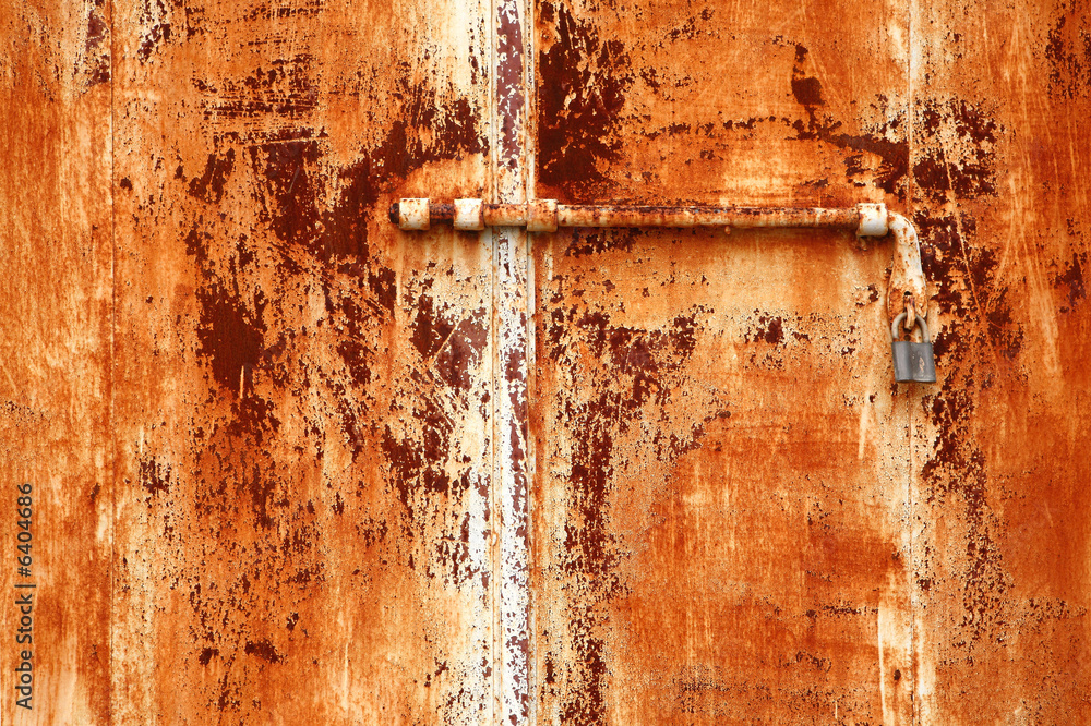 Rusty steel door