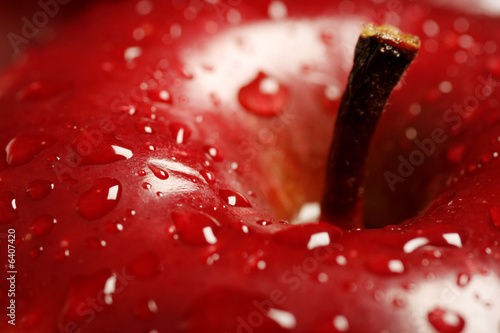 Close up of a red apple